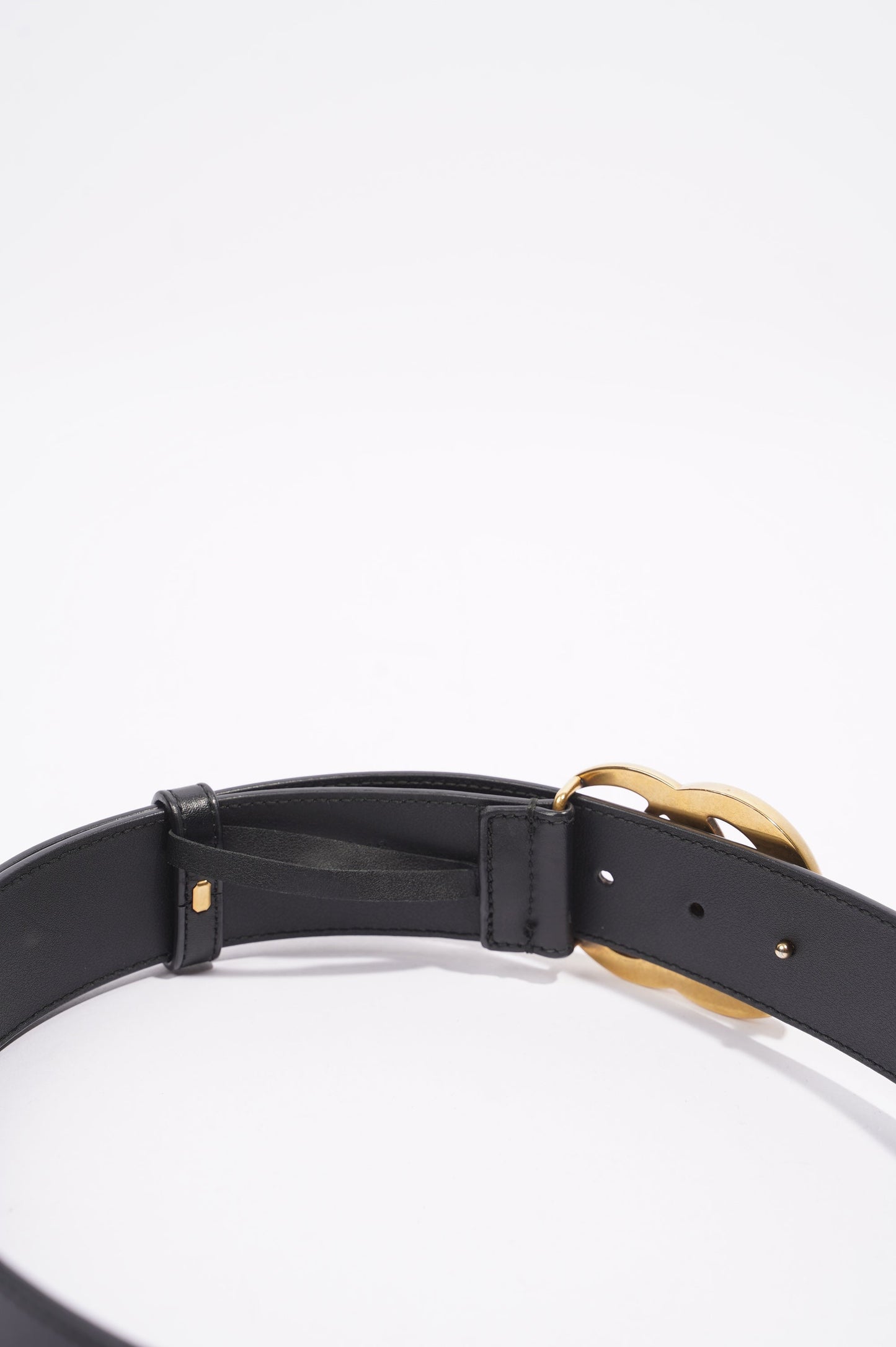 Gucci Marmont GG Belt Black / Gold Leather 75cm / 30"