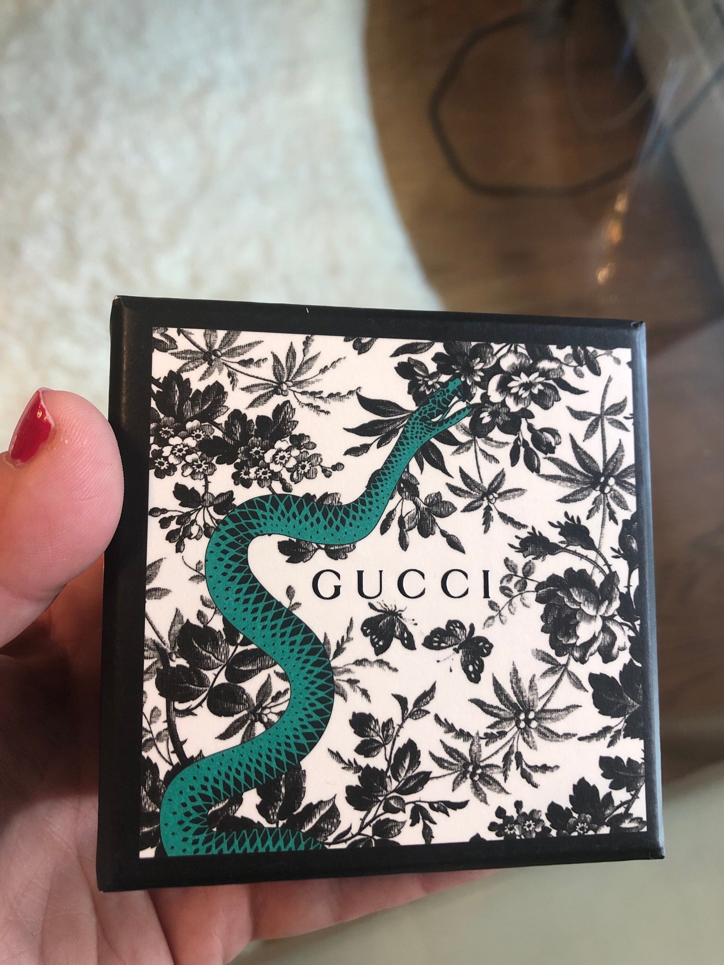Gucci Crystal Double G Ring in Silver