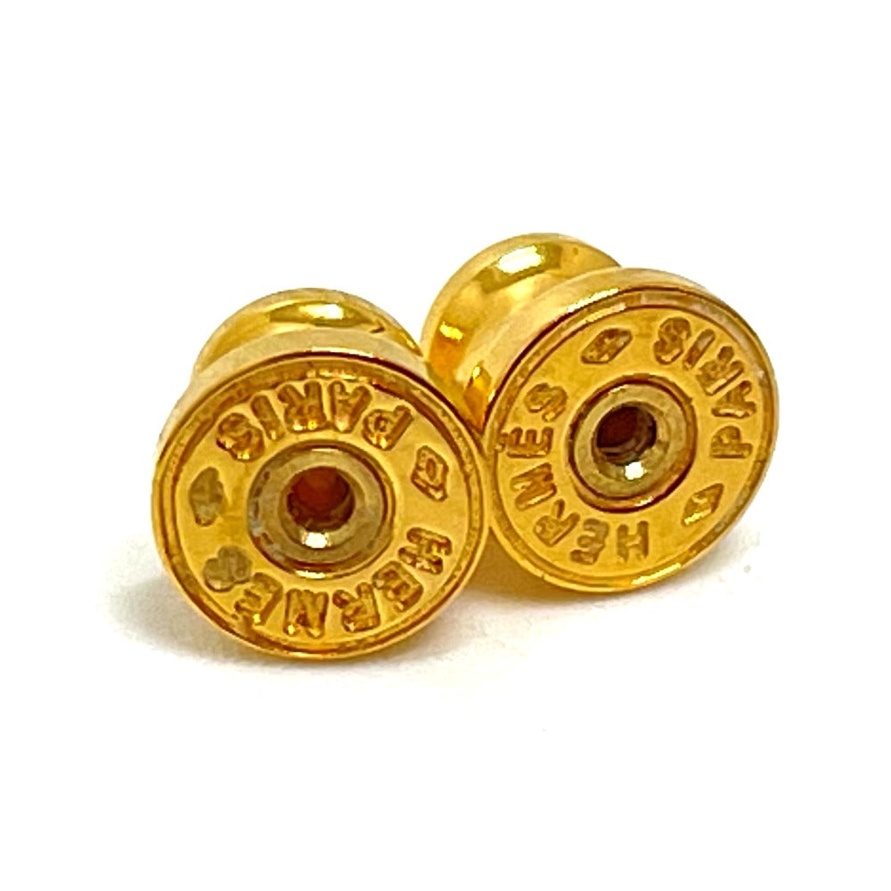 HERMES Pierce Gold Plated / Leather Red heart Asdukour PM Women Used