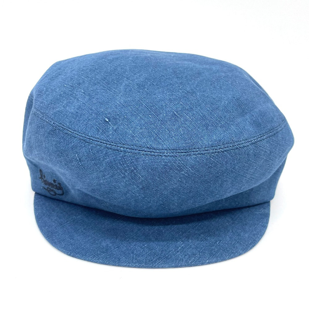 HERMES hat hemp blue Casquette Women 56 Used