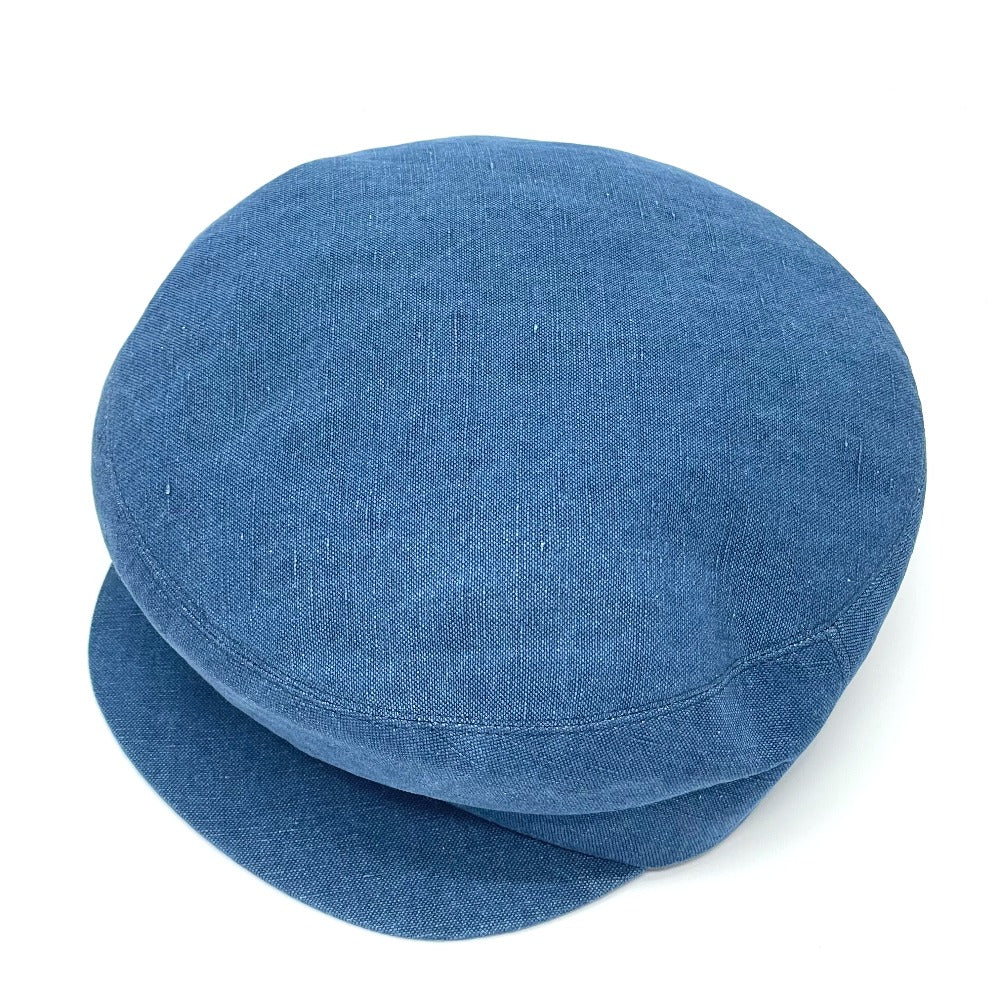 HERMES hat hemp blue Casquette Women 56 Used