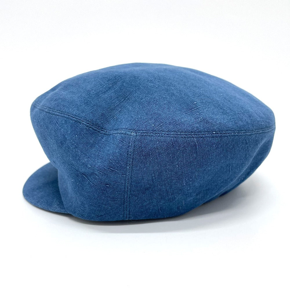 HERMES hat hemp blue Casquette Women 56 Used