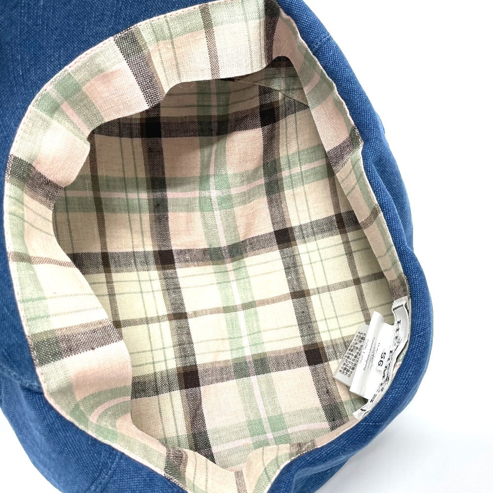 HERMES hat hemp blue Casquette Women 56 Used
