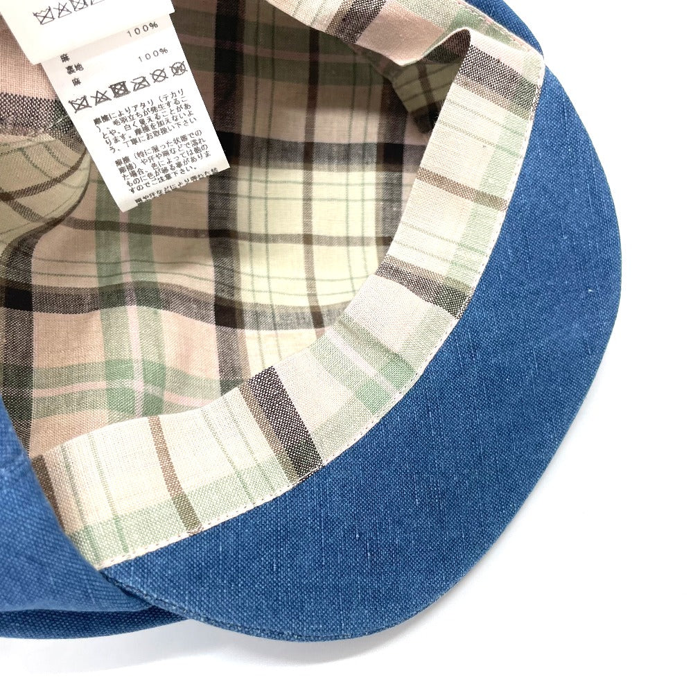 HERMES hat hemp blue Casquette Women 56 Used