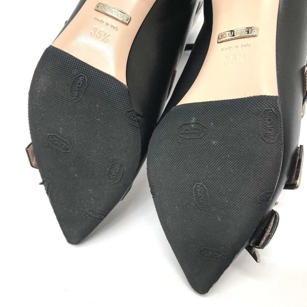 GUCCI boots 452915 leather Red x black shoes King Snake Women 35.5 Used