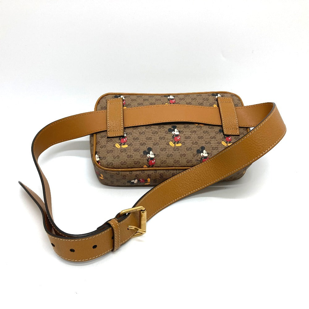 GUCCI Sling bag 602695 GG Supreme Canvas Brown Disney Collaboration Mickey Mini GG Supreme Women(Unisex) Used
