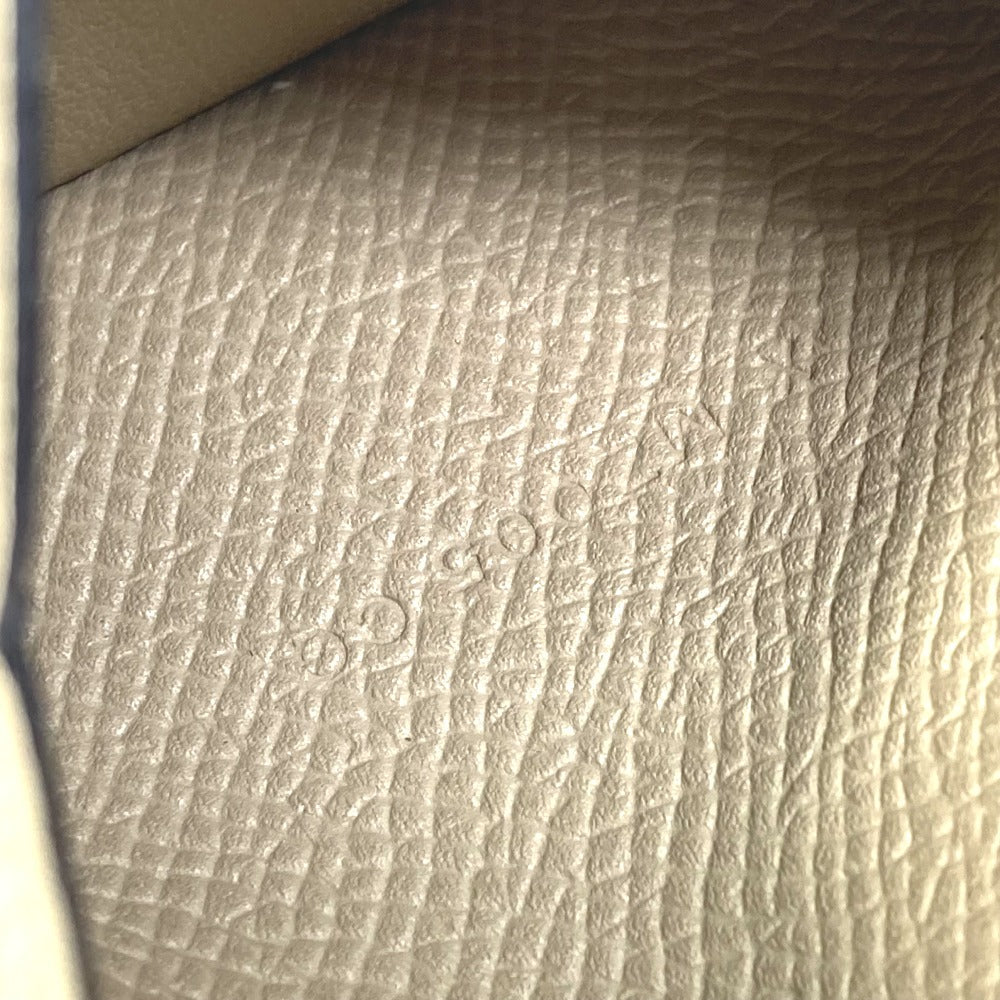 HERMES Card Case Epsom beige Two fold Bean mini unisex(Unisex) Used