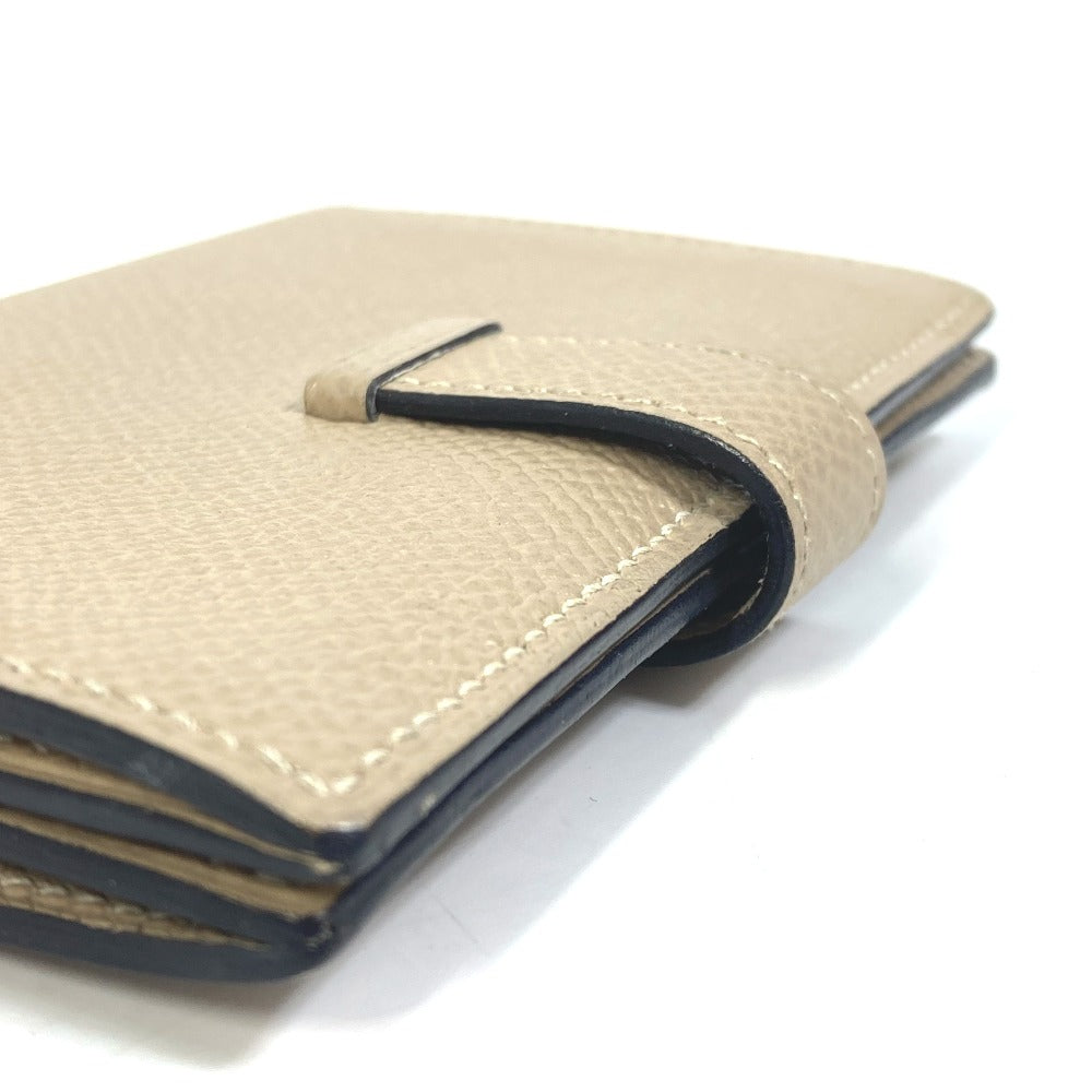 HERMES Card Case Epsom beige Two fold Bean mini unisex(Unisex) Used