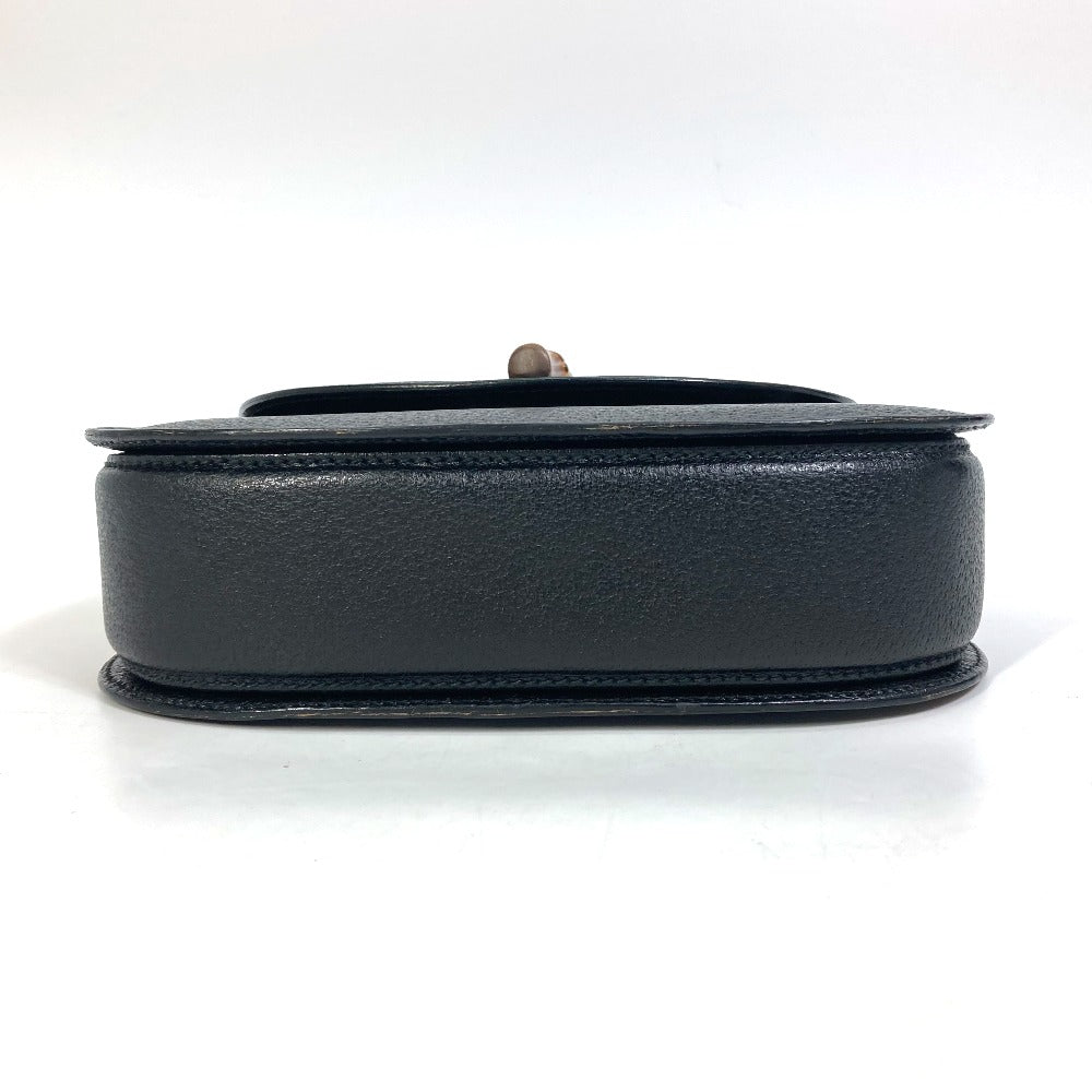 GUCCI Handbag 000.1014.0188 leather black Top handle Bamboo Women Secondhand