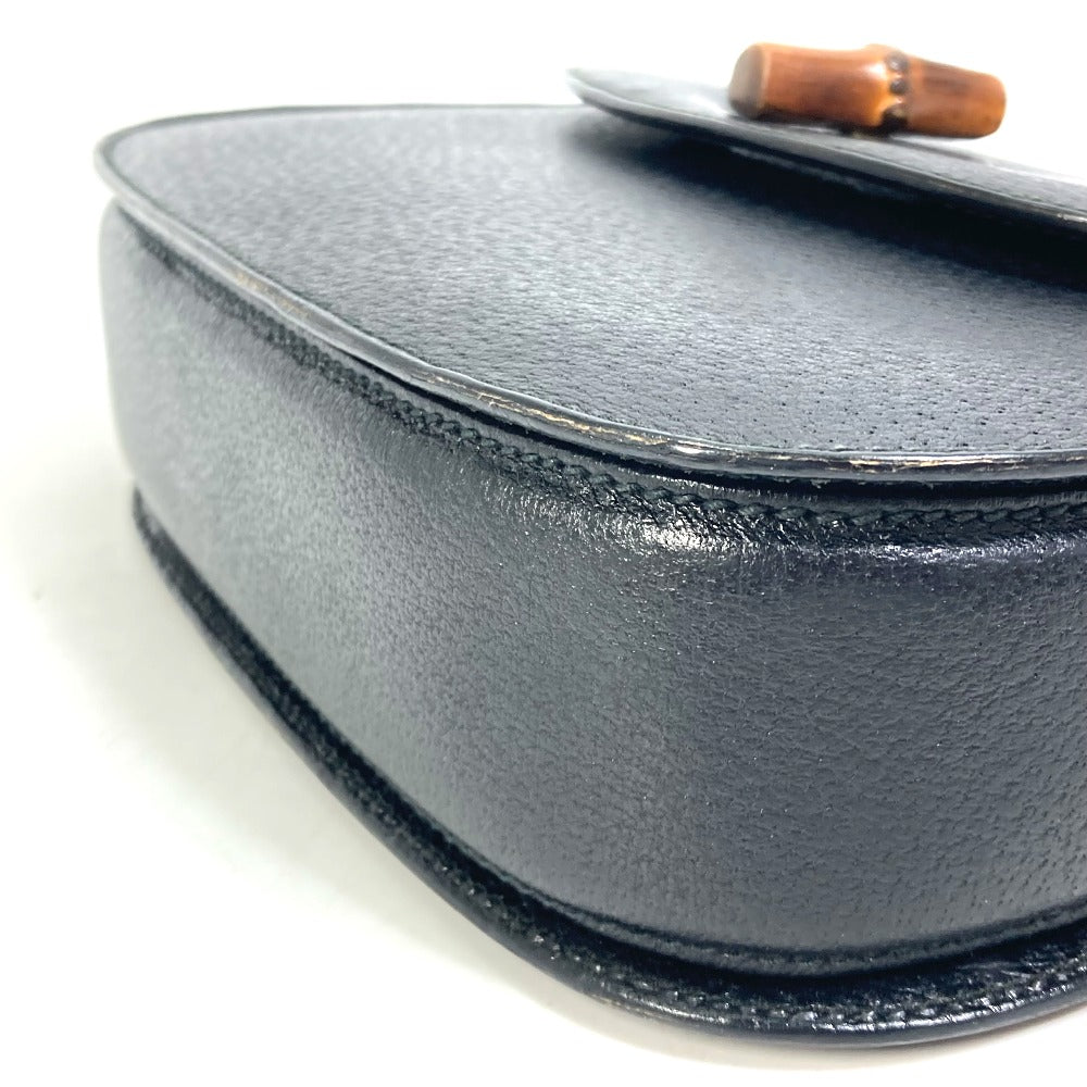 GUCCI Handbag 000.1014.0188 leather black Top handle Bamboo Women Secondhand
