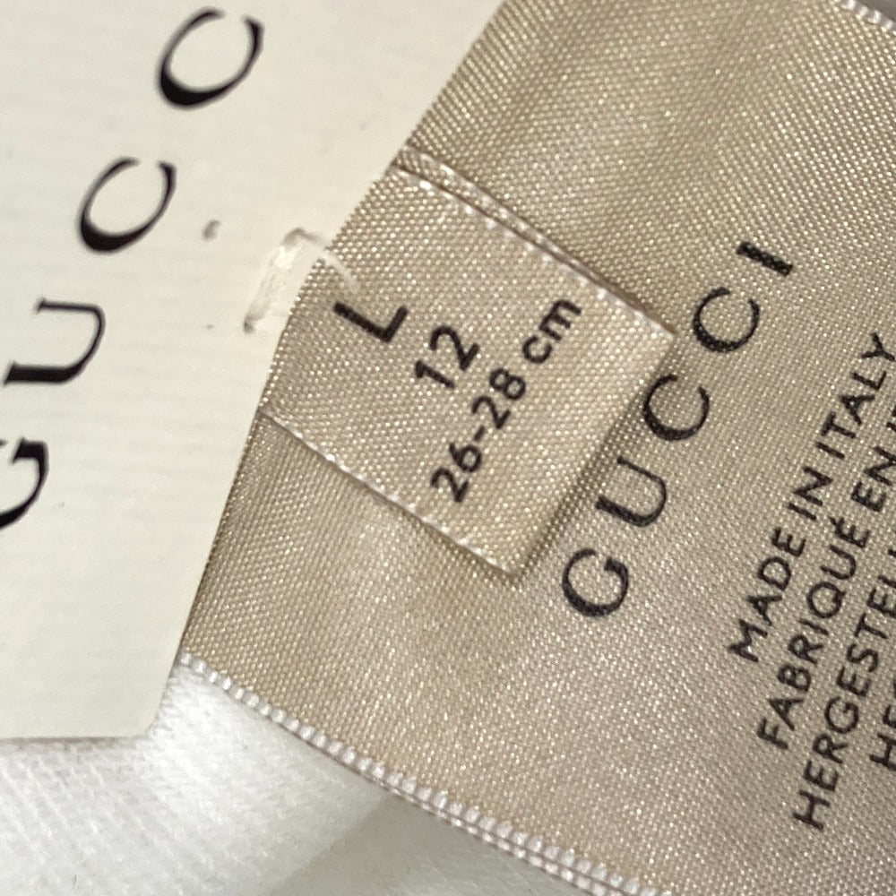GUCCI socks cotton White x blue GG mens L/26�`28 Used