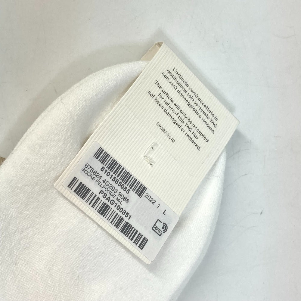GUCCI socks cotton White x blue GG mens L/26�`28 Used