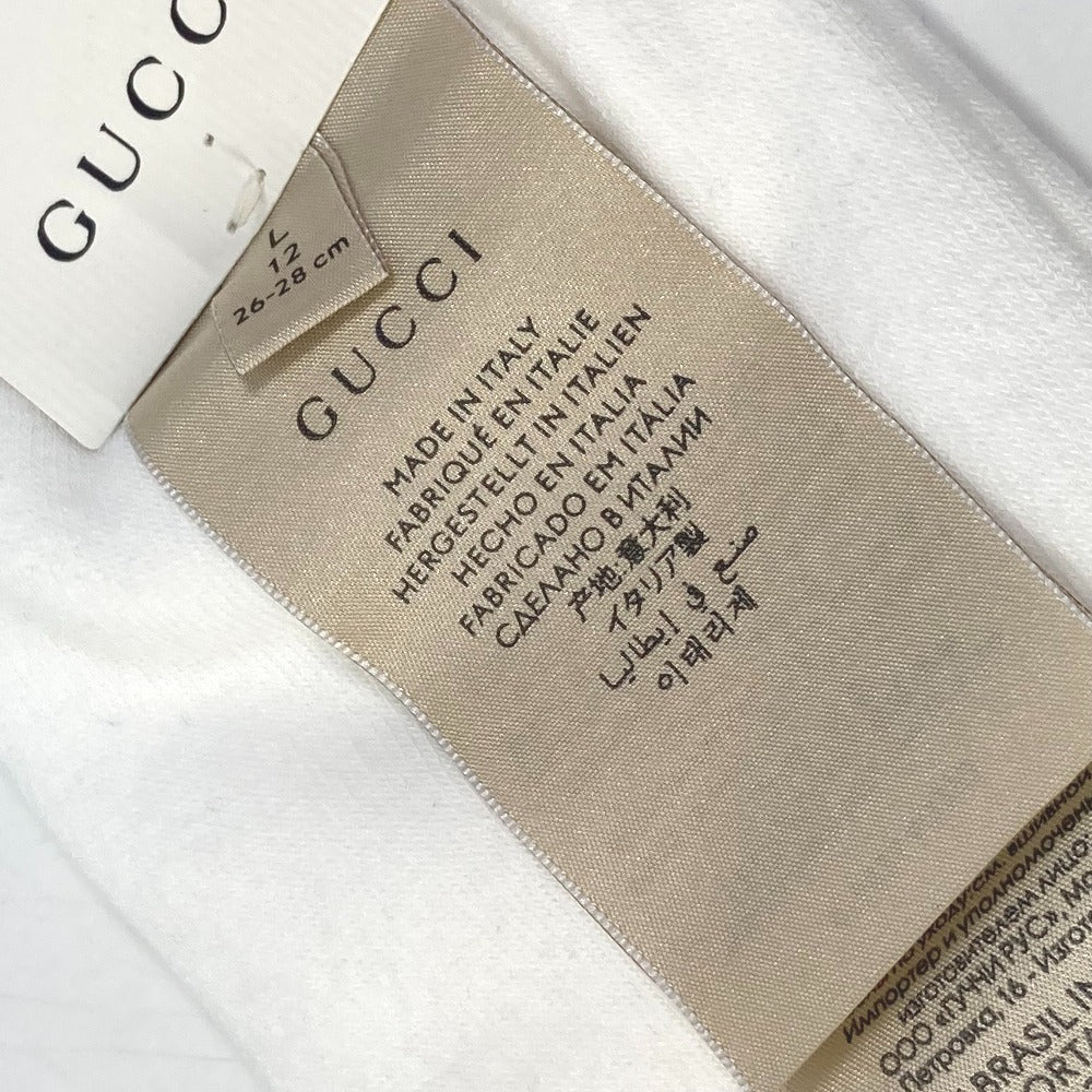 GUCCI socks cotton White x blue GG mens L/26�`28 Used