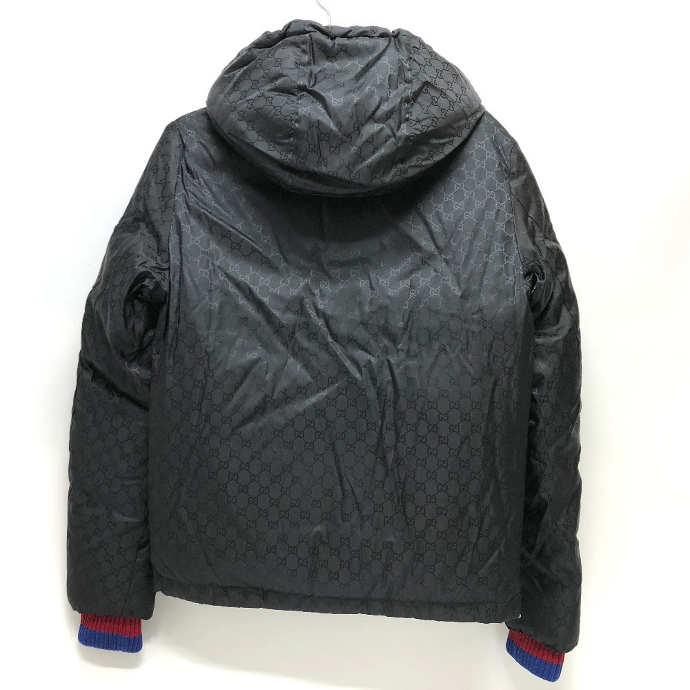 GUCCI Down jacket 452434 Nylon, Down black GG nylon emblem mens 44 Used