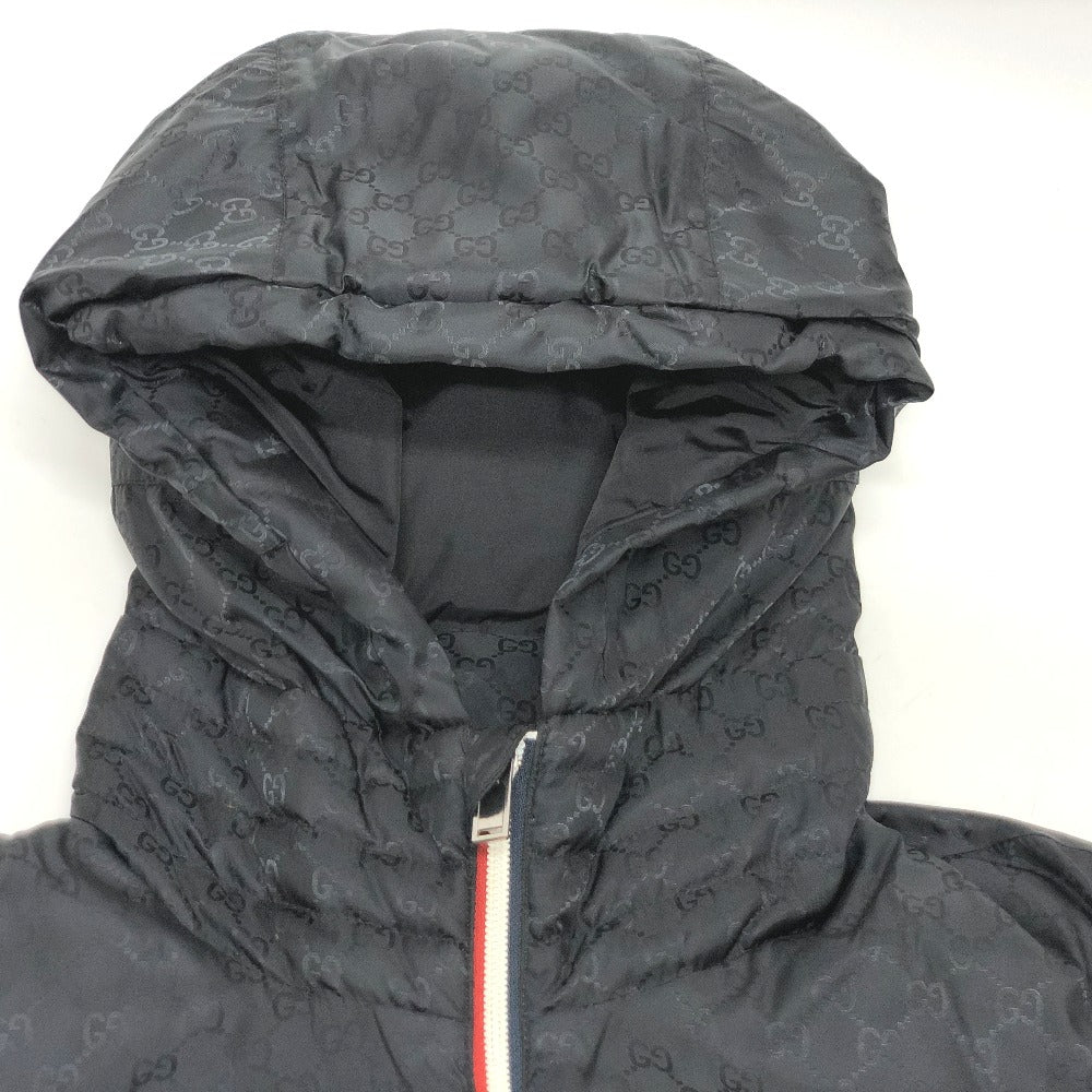 GUCCI Down jacket 452434 Nylon, Down black GG nylon emblem mens 44 Used