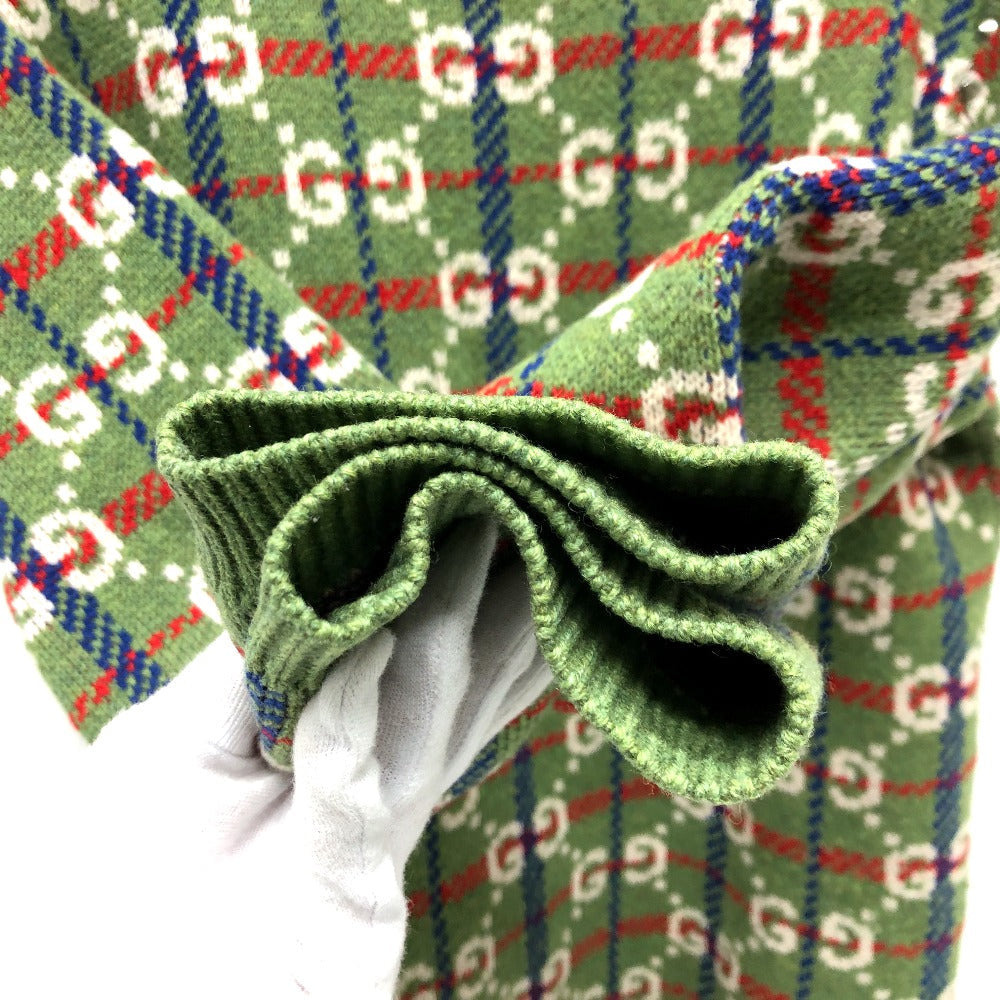 GUCCI sweater 713571 wool green GG Studs