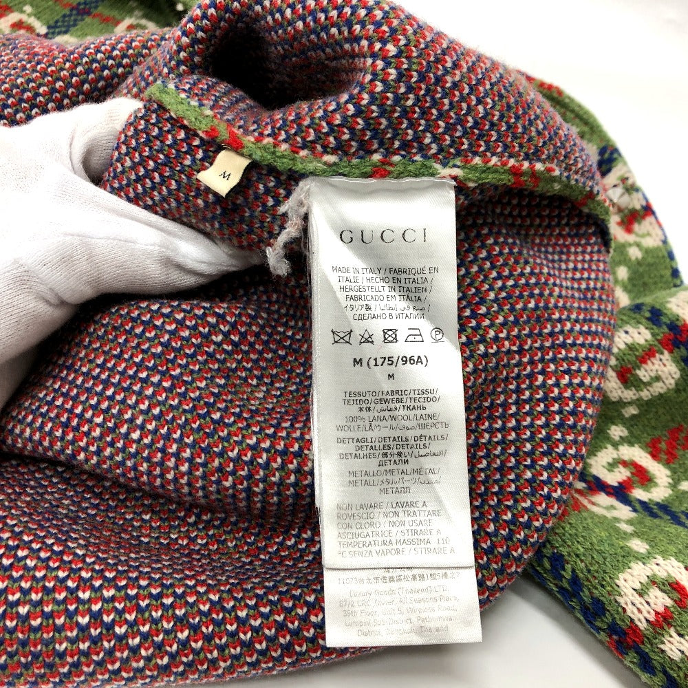 GUCCI sweater 713571 wool green GG Studs