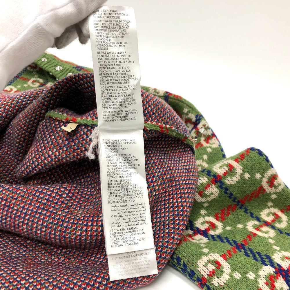 GUCCI sweater 713571 wool green GG Studs