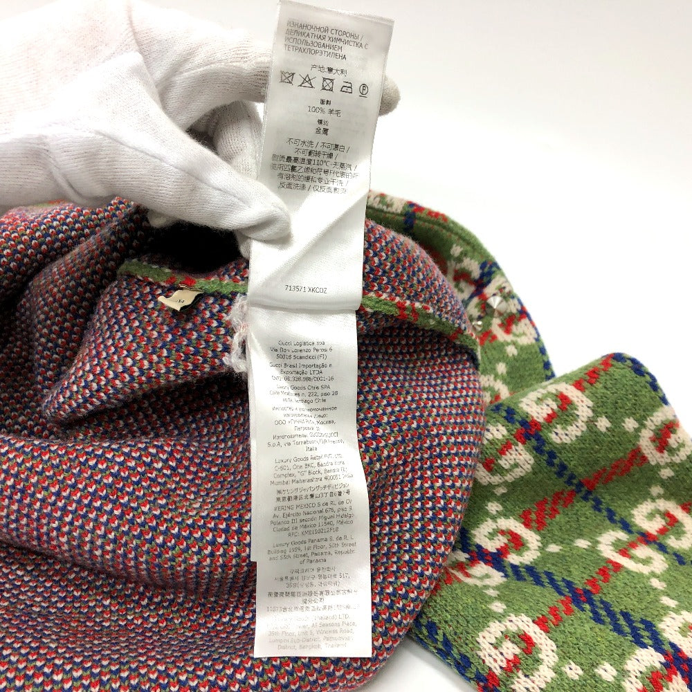 GUCCI sweater 713571 wool green GG Studs
