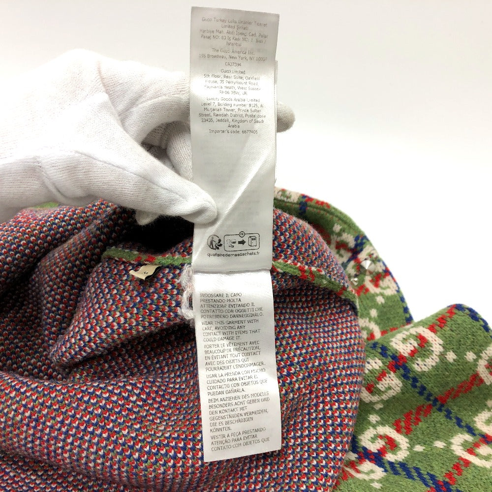 GUCCI sweater 713571 wool green GG Studs