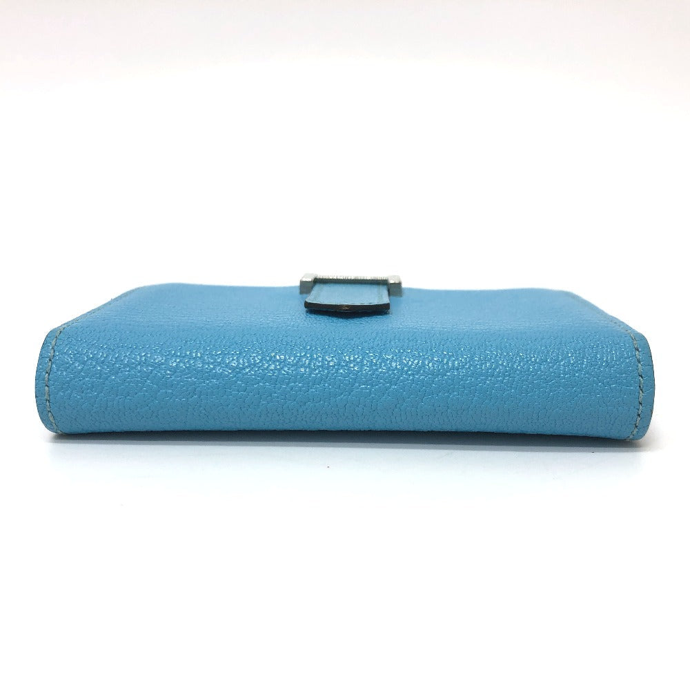 HERMES Card Case Shave Luco Romandel blue bearn mini compact Women Used