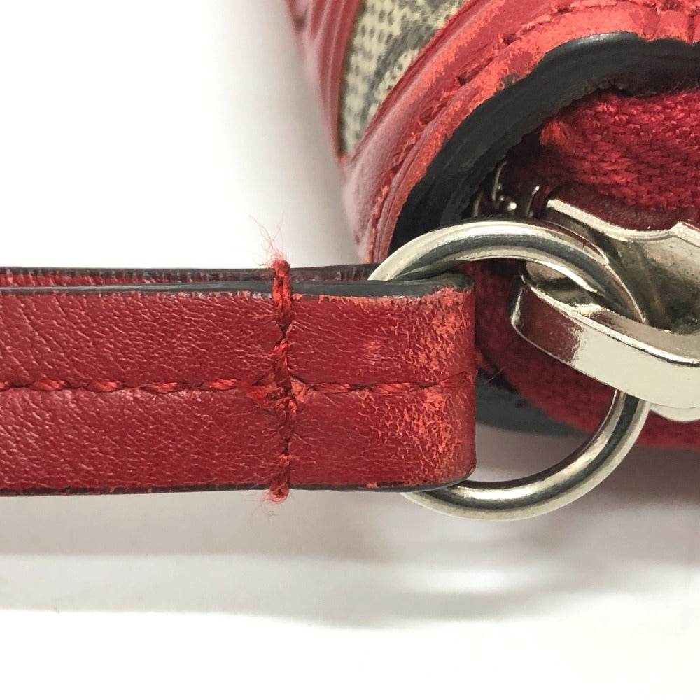 GUCCI Long Wallet Purse 410102 GG Supreme Canvas Red x brown GG Supreme Women Used