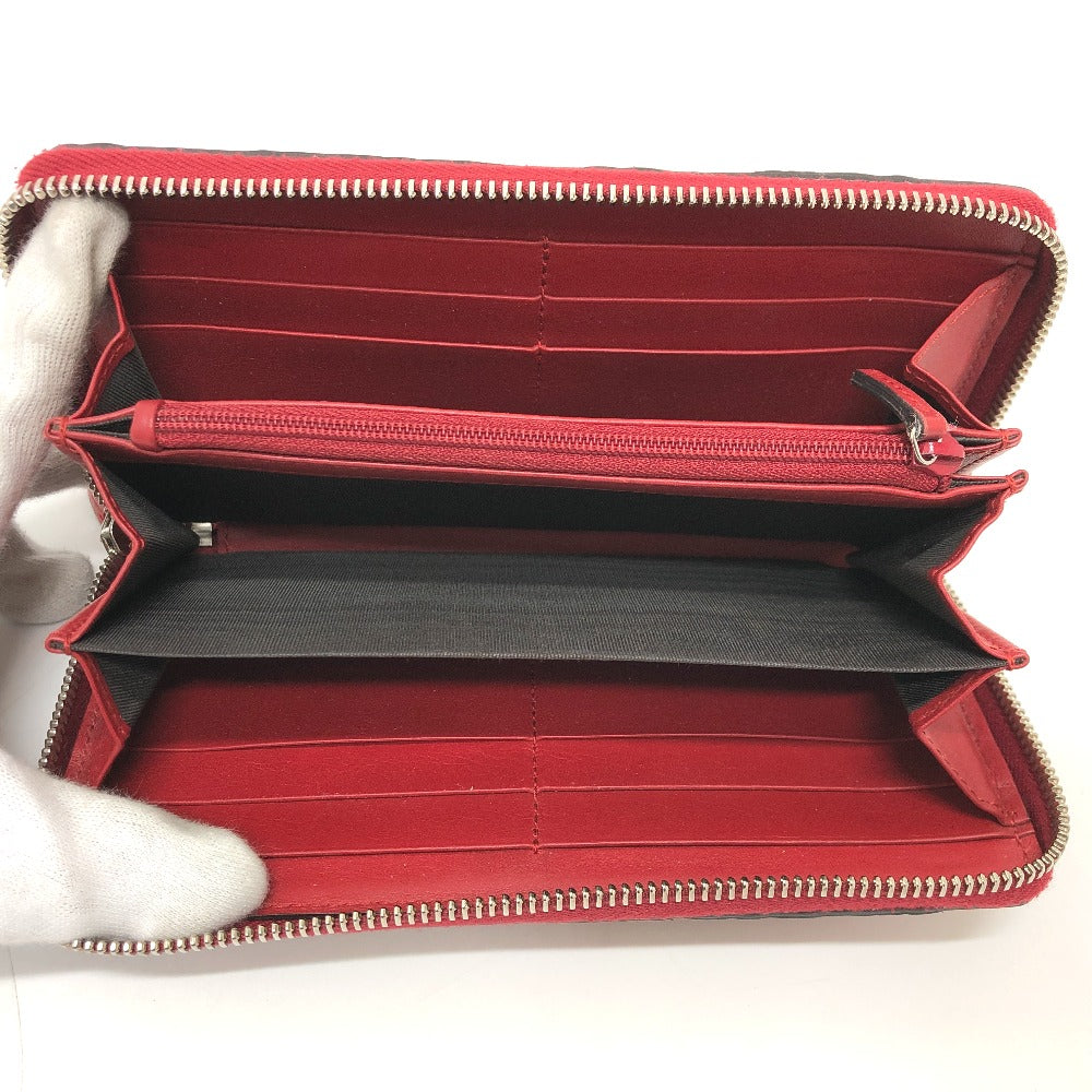 GUCCI Long Wallet Purse 410102 GG Supreme Canvas Red x brown GG Supreme Women Used