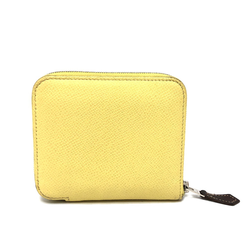 HERMES Folded wallet Epsom Multicolor/Silver Metal Azap compact Women Used