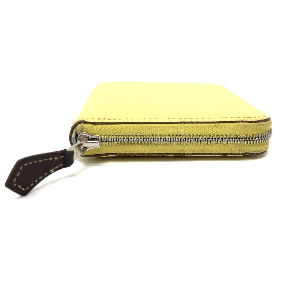 HERMES Folded wallet Epsom Multicolor/Silver Metal Azap compact Women Used