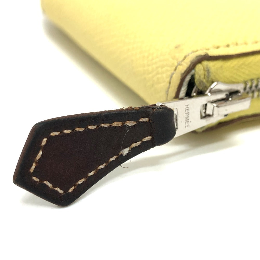 HERMES Folded wallet Epsom Multicolor/Silver Metal Azap compact Women Used