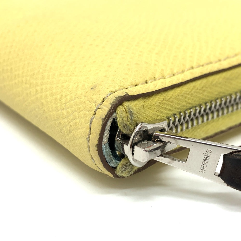 HERMES Folded wallet Epsom Multicolor/Silver Metal Azap compact Women Used