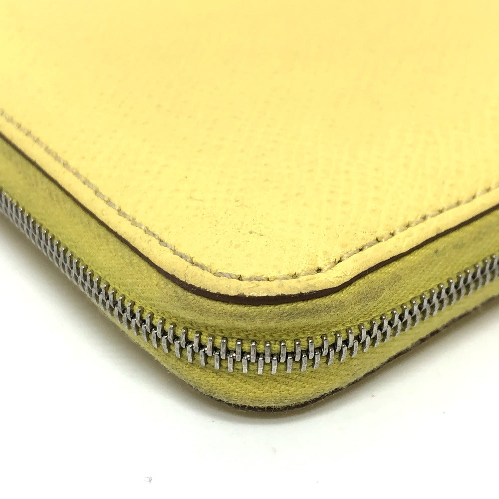 HERMES Folded wallet Epsom Multicolor/Silver Metal Azap compact Women Used