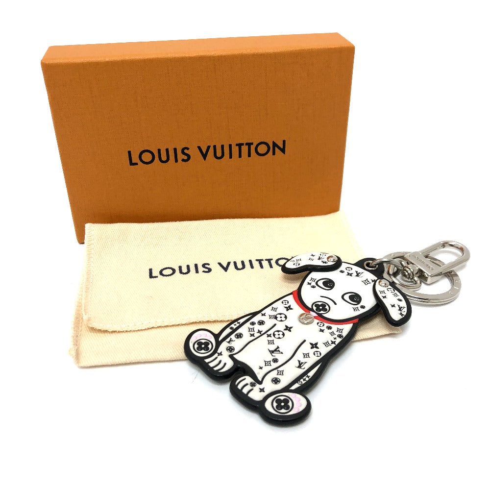 LOUIS VUITTON Bag charm M00746 leather White x black Portocle Dalmatian