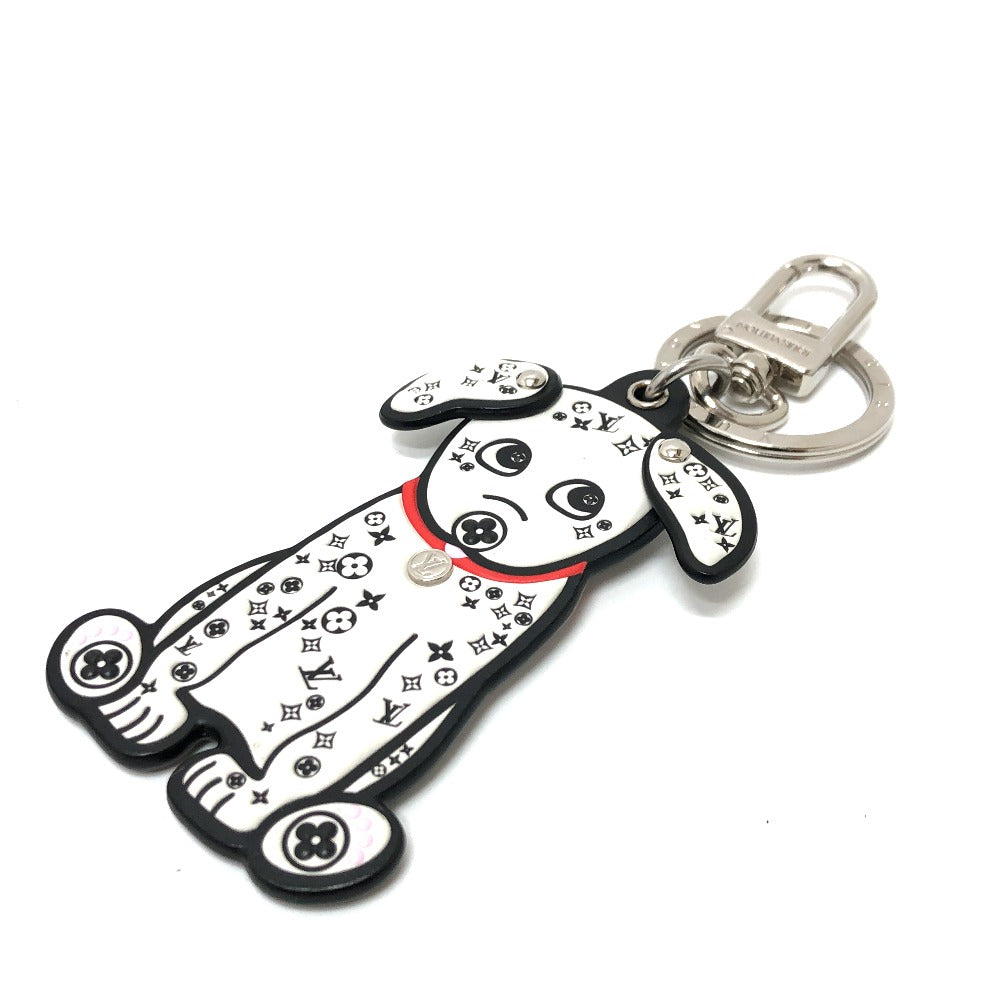 LOUIS VUITTON Bag charm M00746 leather White x black Portocle Dalmatian