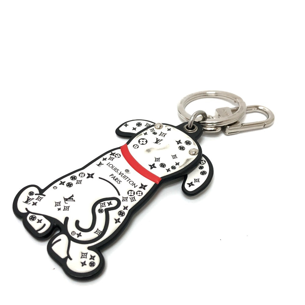 LOUIS VUITTON Bag charm M00746 leather White x black Portocle Dalmatian