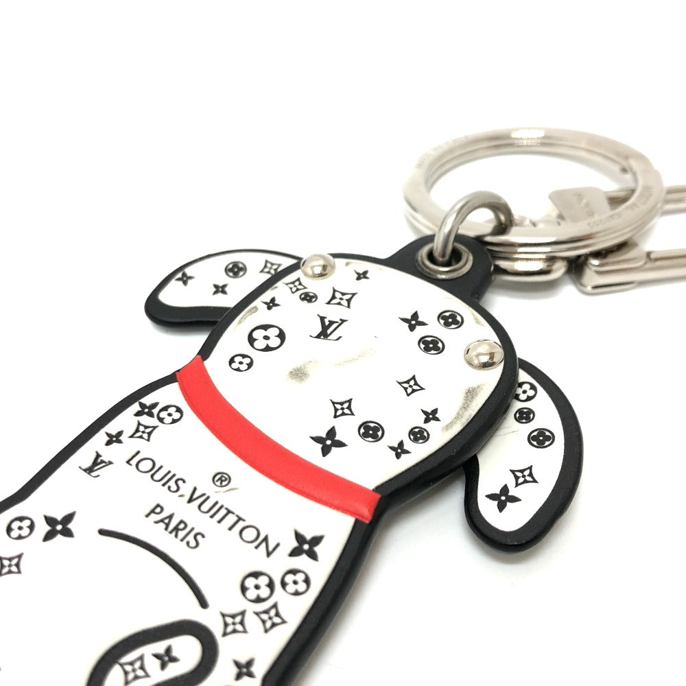 LOUIS VUITTON Bag charm M00746 leather White x black Portocle Dalmatian