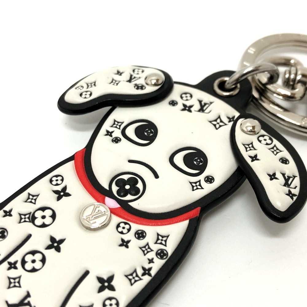 LOUIS VUITTON Bag charm M00746 leather White x black Portocle Dalmatian