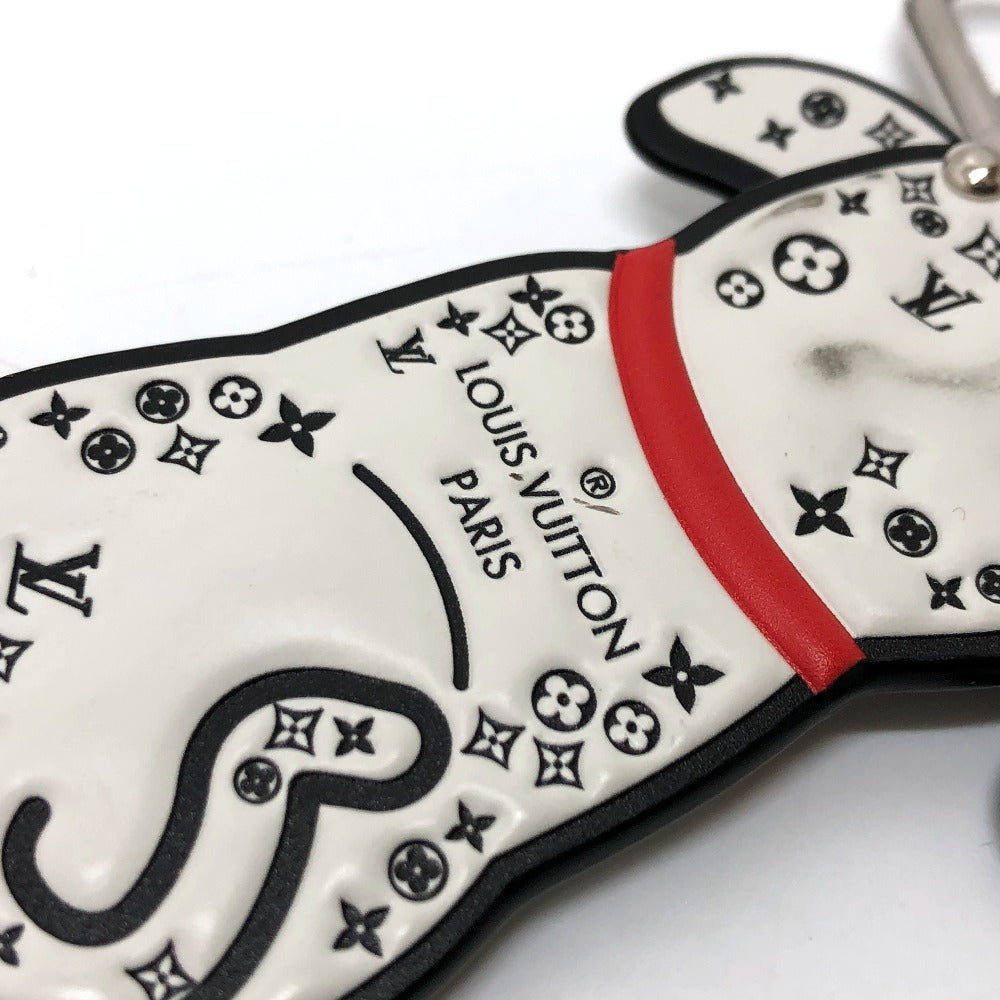 LOUIS VUITTON Bag charm M00746 leather White x black Portocle Dalmatian