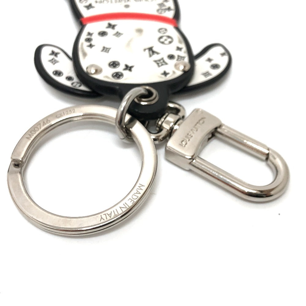 LOUIS VUITTON Bag charm M00746 leather White x black Portocle Dalmatian