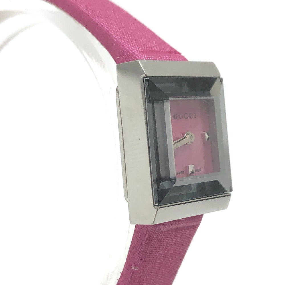 GUCCI Watches Quartz 128.5 Stainless Steel , Leather Silver G frame pink dial Women Used