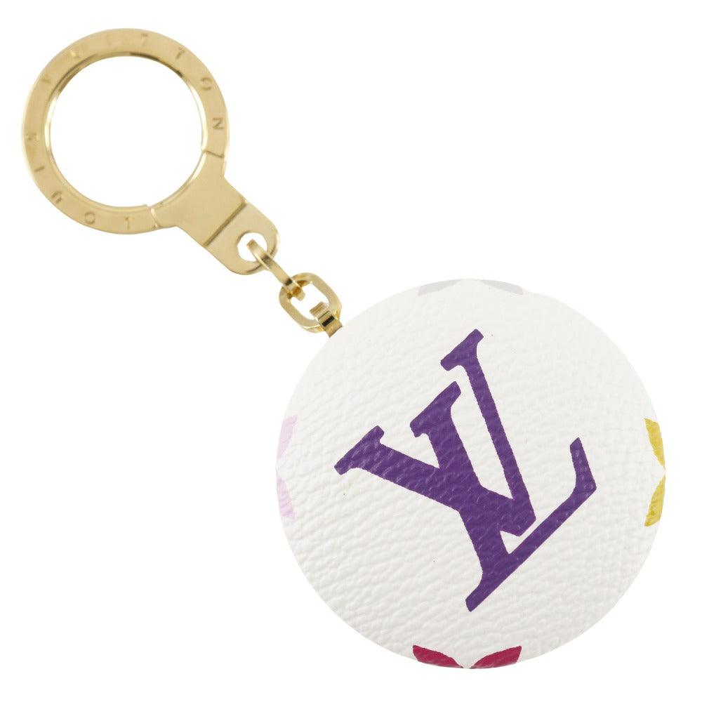 LOUIS VUITTON charm M51911 Monogram Multicolor, Plated Gold White key ring With light Astropill Women Used