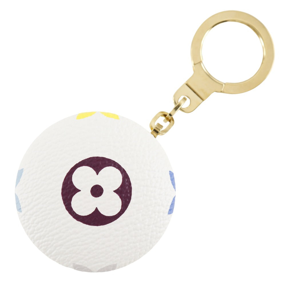LOUIS VUITTON charm M51911 Monogram Multicolor, Plated Gold White key ring With light Astropill Women Used