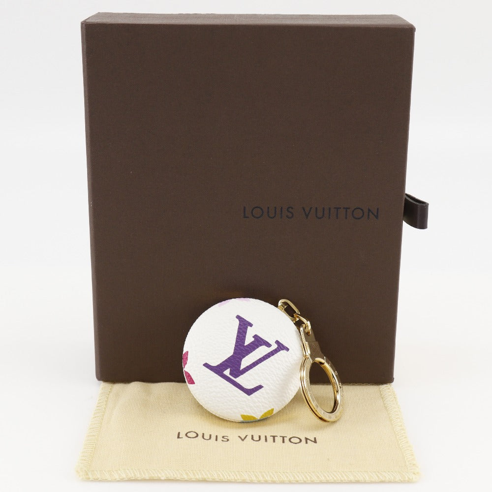 LOUIS VUITTON charm M51911 Monogram Multicolor, Plated Gold White key ring With light Astropill Women Used