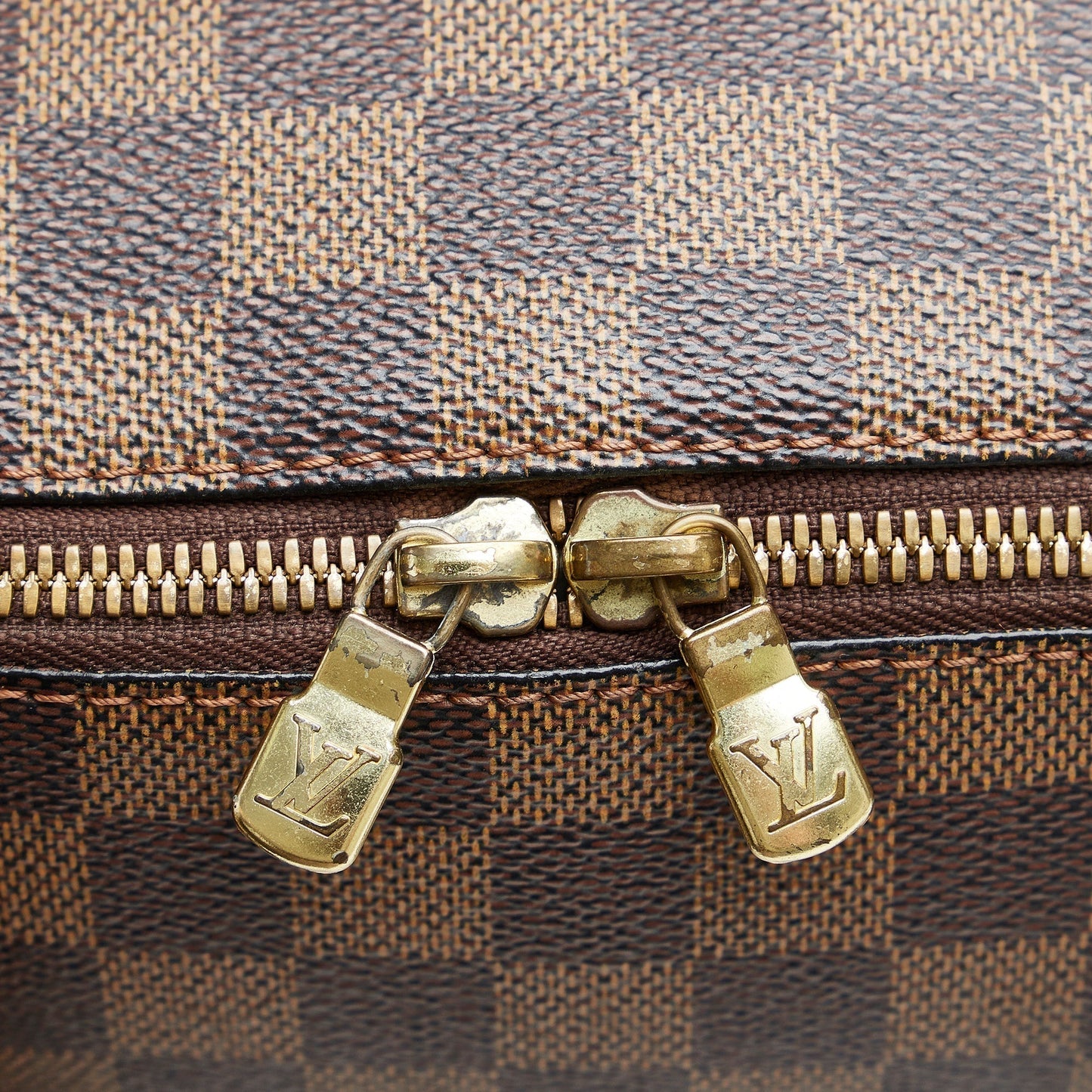 LOUIS VUITTON Damier Ebene Ribera MM Handbag