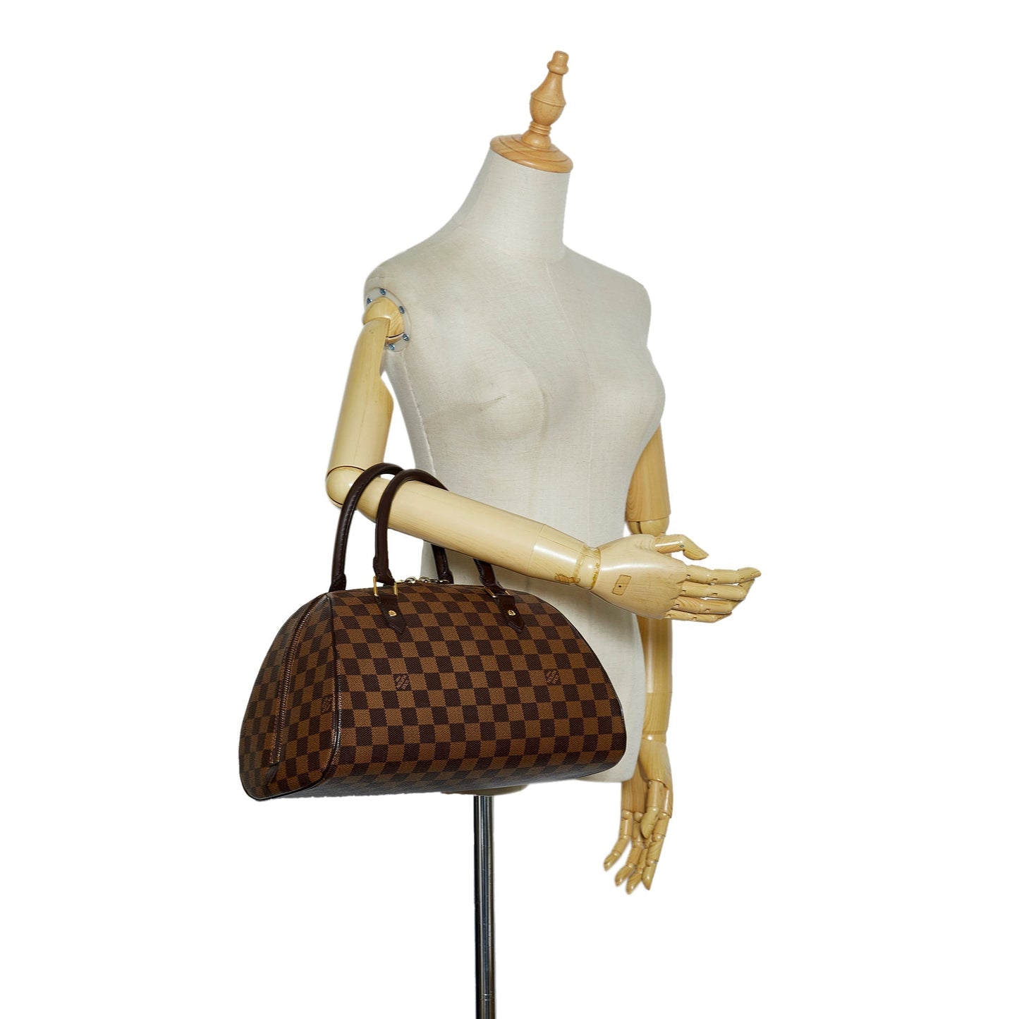LOUIS VUITTON Damier Ebene Ribera MM Handbag