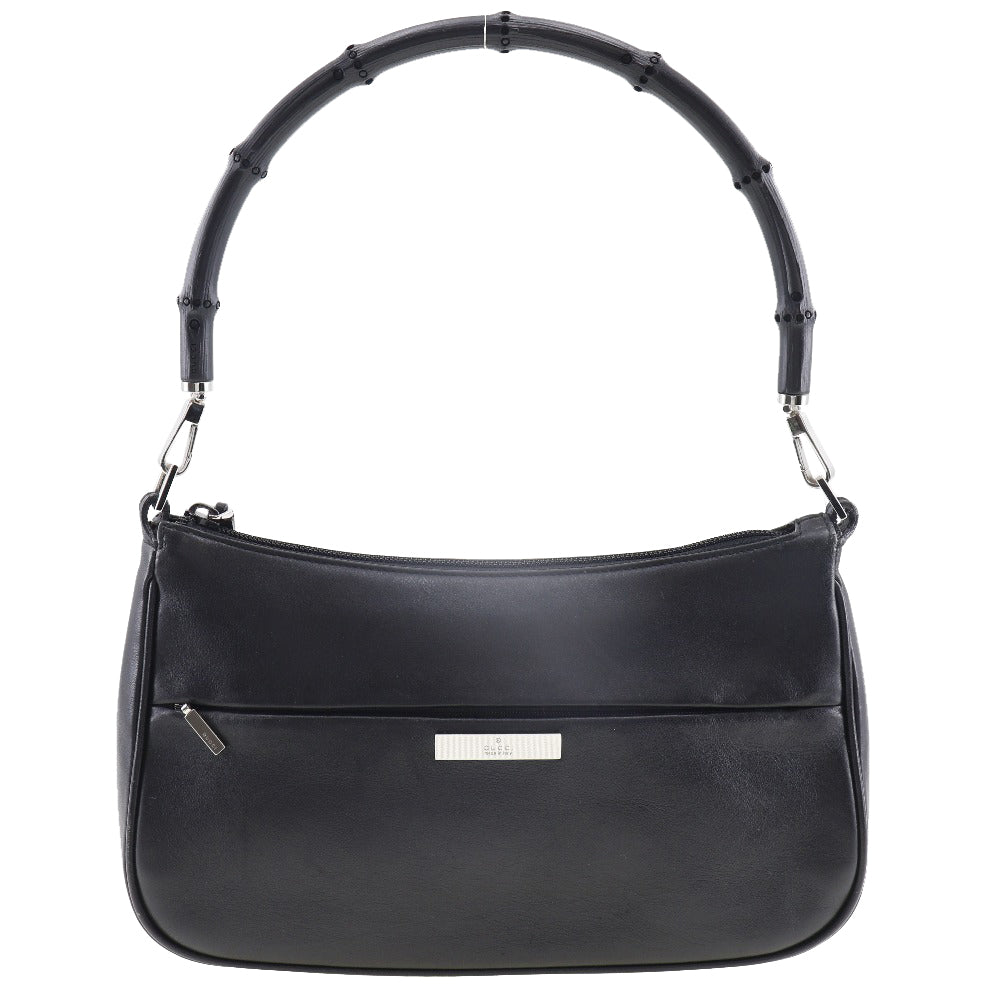 GUCCI Shoulder Bag 1.3865 Calfskin black Bamboo Women Used