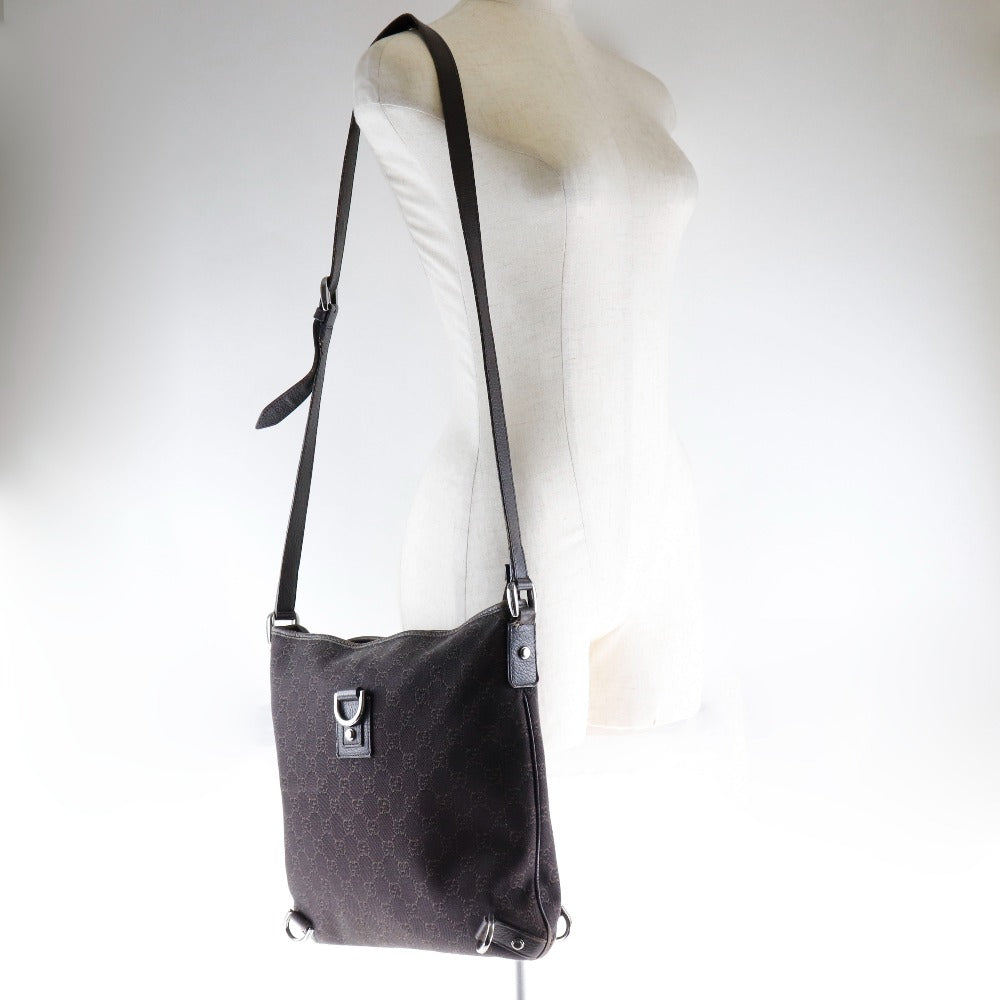 GUCCI Shoulder Bag 268642 GG canvas Brown Abbey Women Used