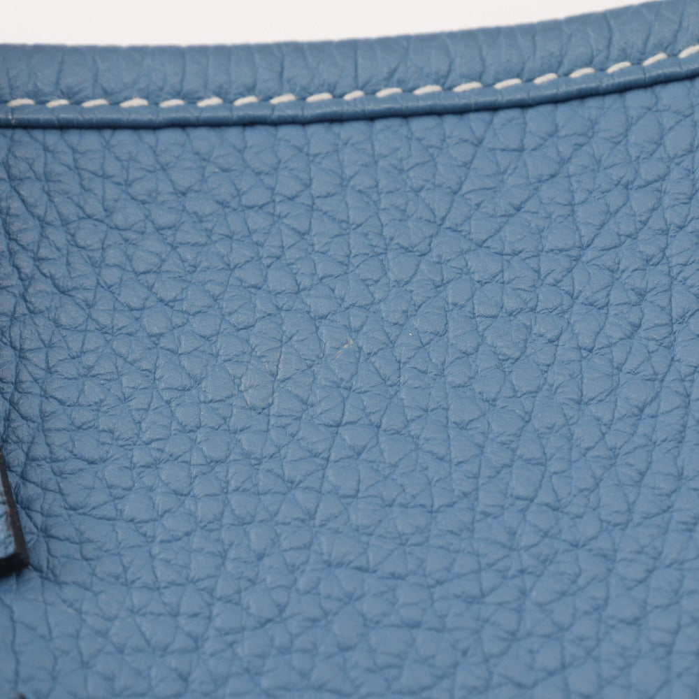HERMES Shoulder Bag Taurillon Clemence light blue Evelyn 3PM Women Used