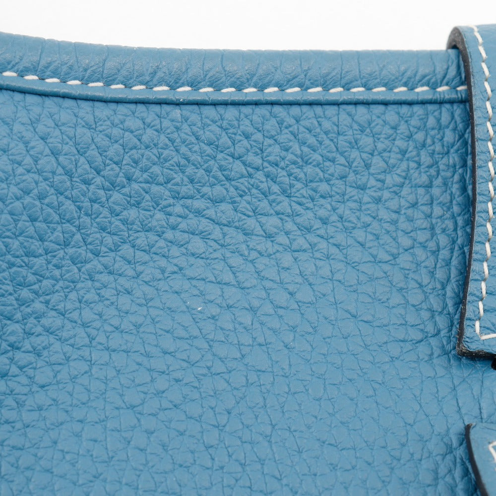 HERMES Shoulder Bag Taurillon Clemence light blue Evelyn 3PM Women Used