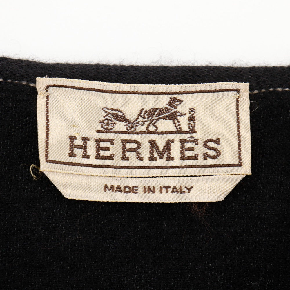 HERMES cardigan Cashmere, Cotton black Zip up Women ‚k Used
